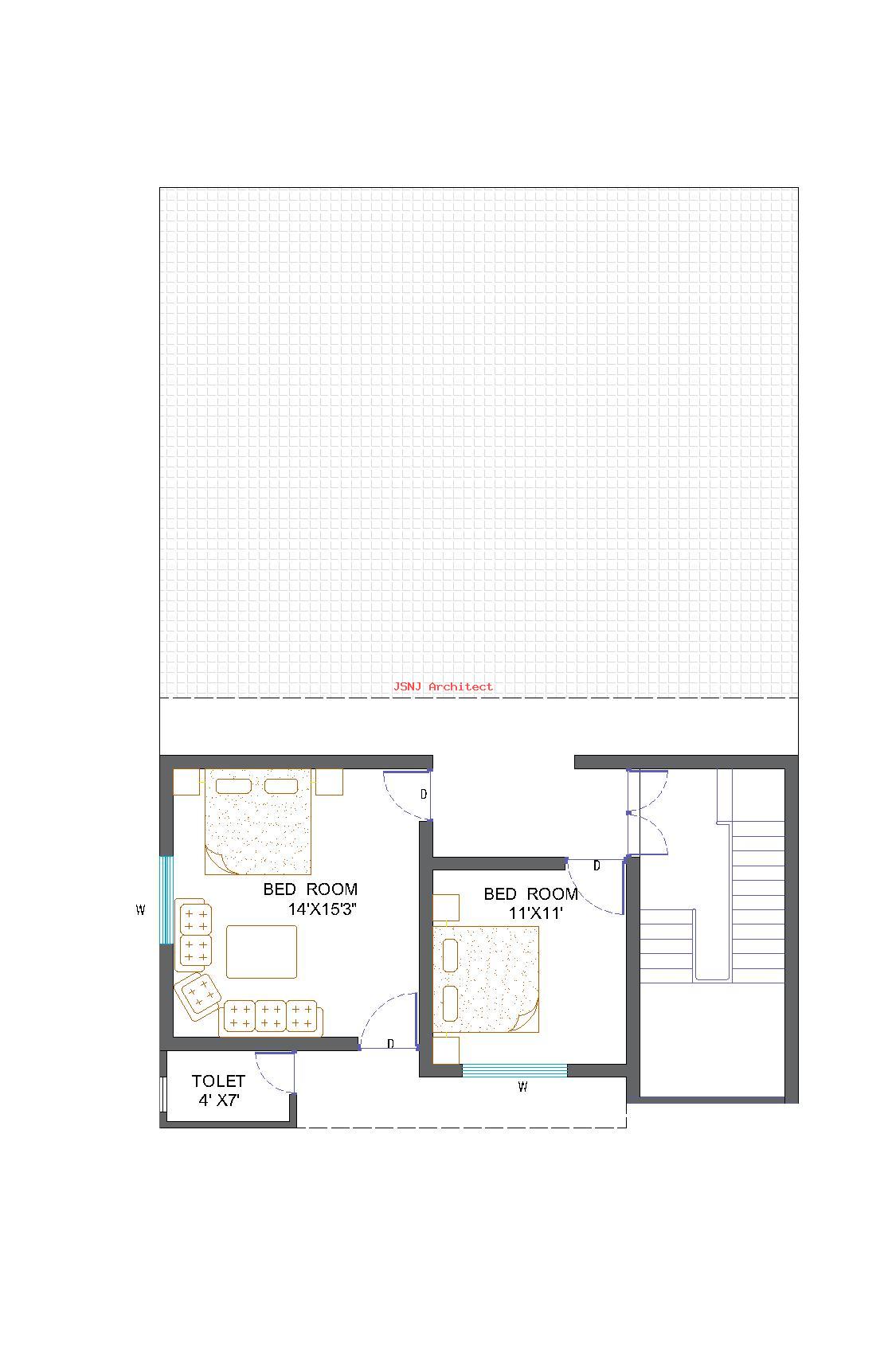 45x40 Modern Duplex House Plan â€“ Spacious 6BHK Family Home Design