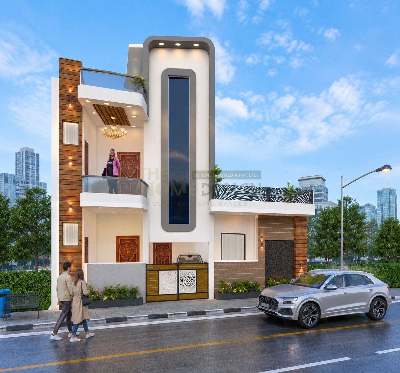 Modern Double Storey House Front Elevation Design | Luxury Home Exterior 2026