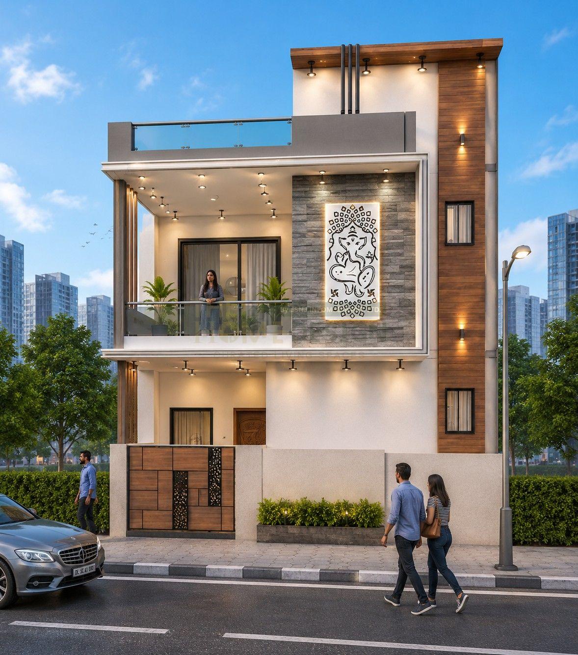 Modern Double Storey House Front Elevation Design | Luxury Home Exterior 2026